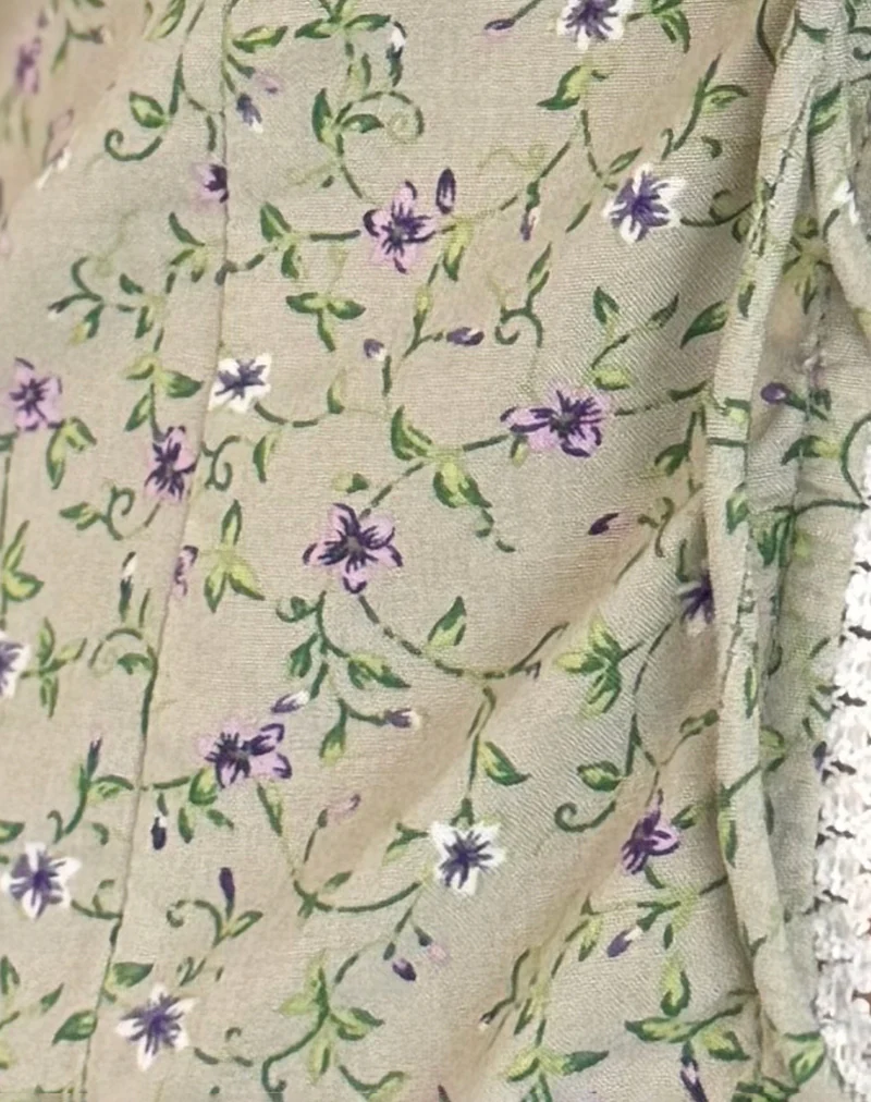 Esau Tie Front Top in Parma Violet - Image 6