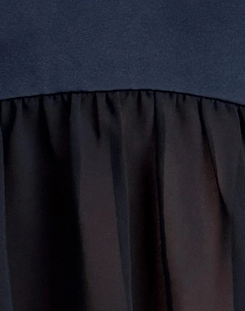Esila Top in Chiffon Satin Black - Image 6