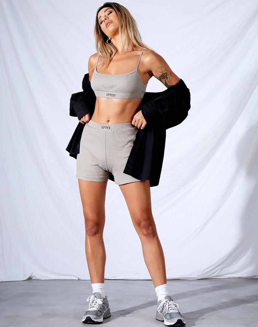 Esme Bralet Top in Mushroom 'Lover' Embro - Image 4