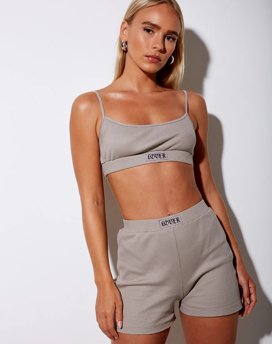 Esme Bralet Top in Mushroom 'Lover' Embro - Image 7