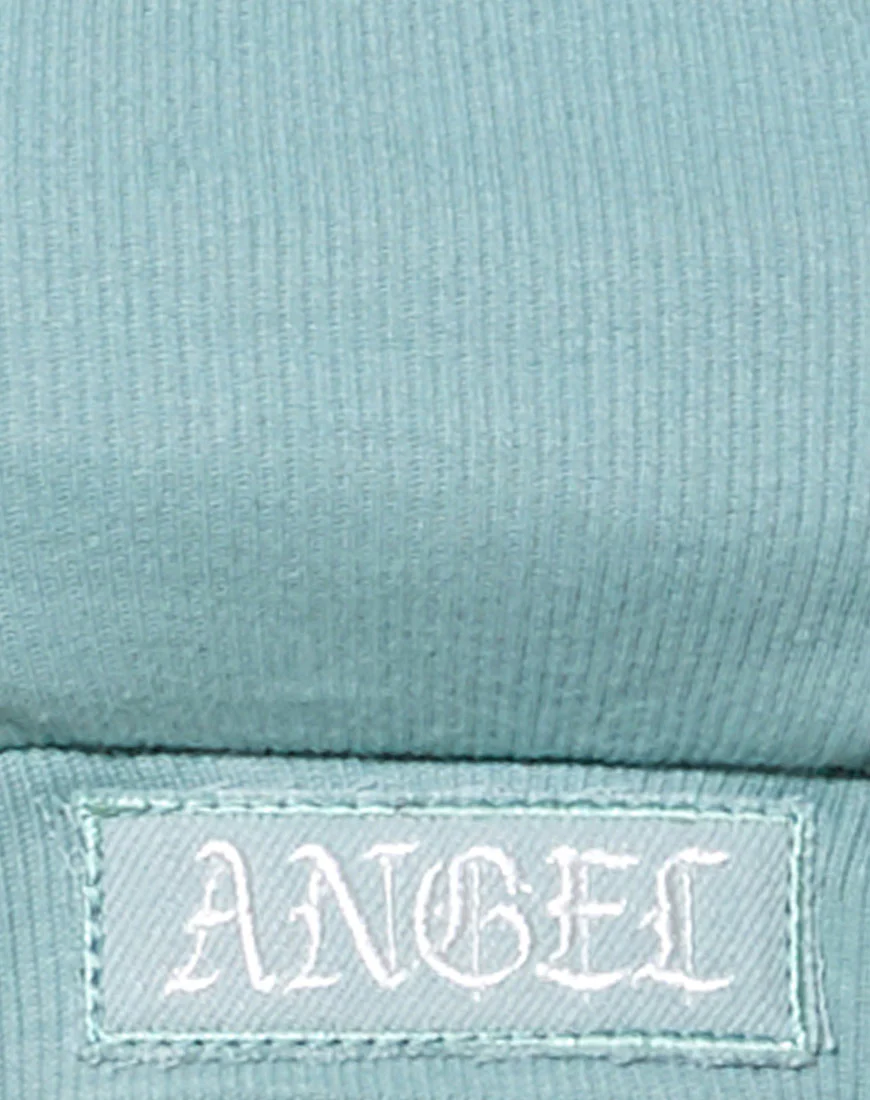 Esme Bralet in Seafoam with White 'Angel' Embro - Image 6