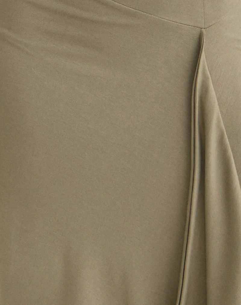 Esmeray Midi Skirt in Khaki - Image 6