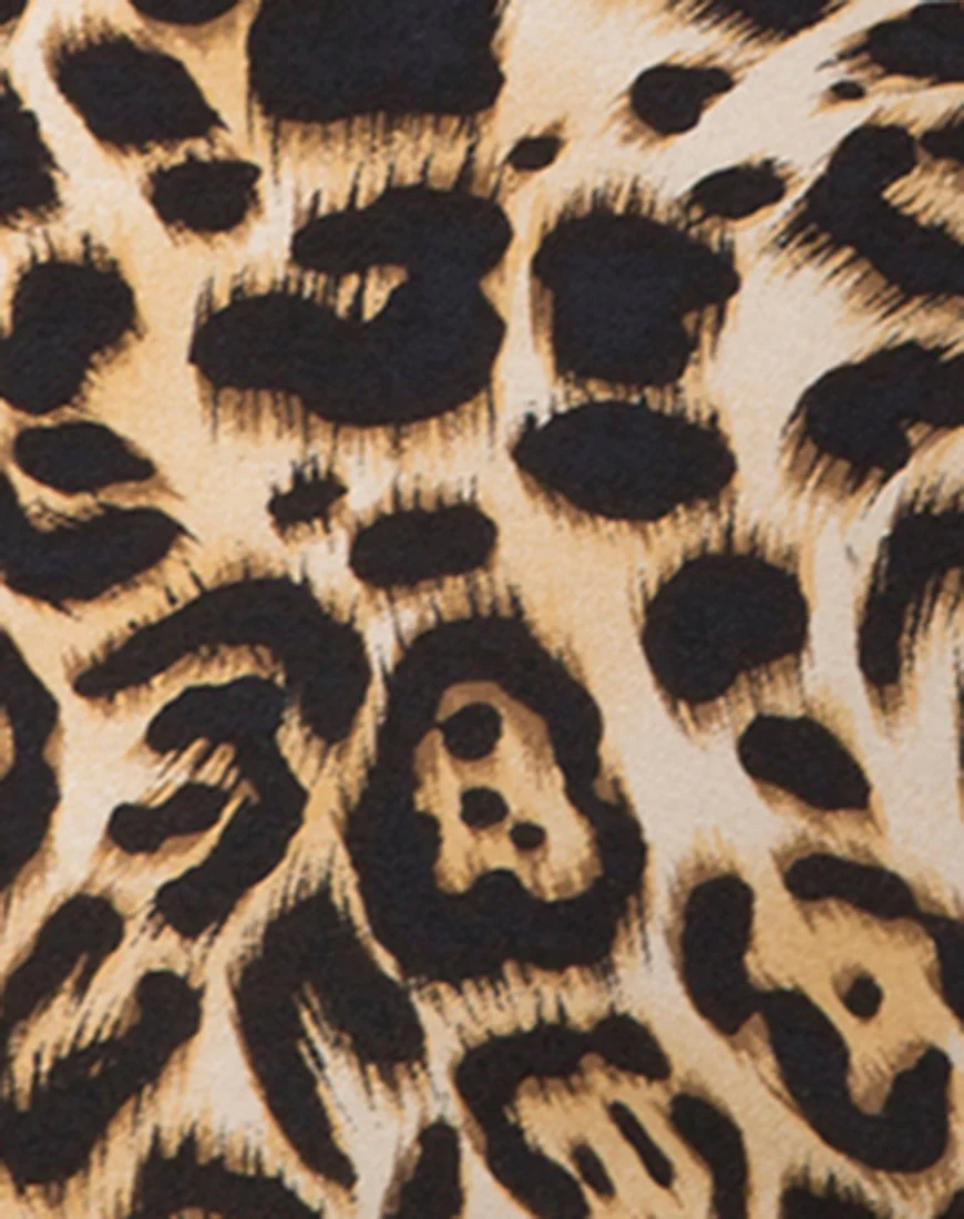 Essense Off The Shoulder Dress in Leopard - Image 5