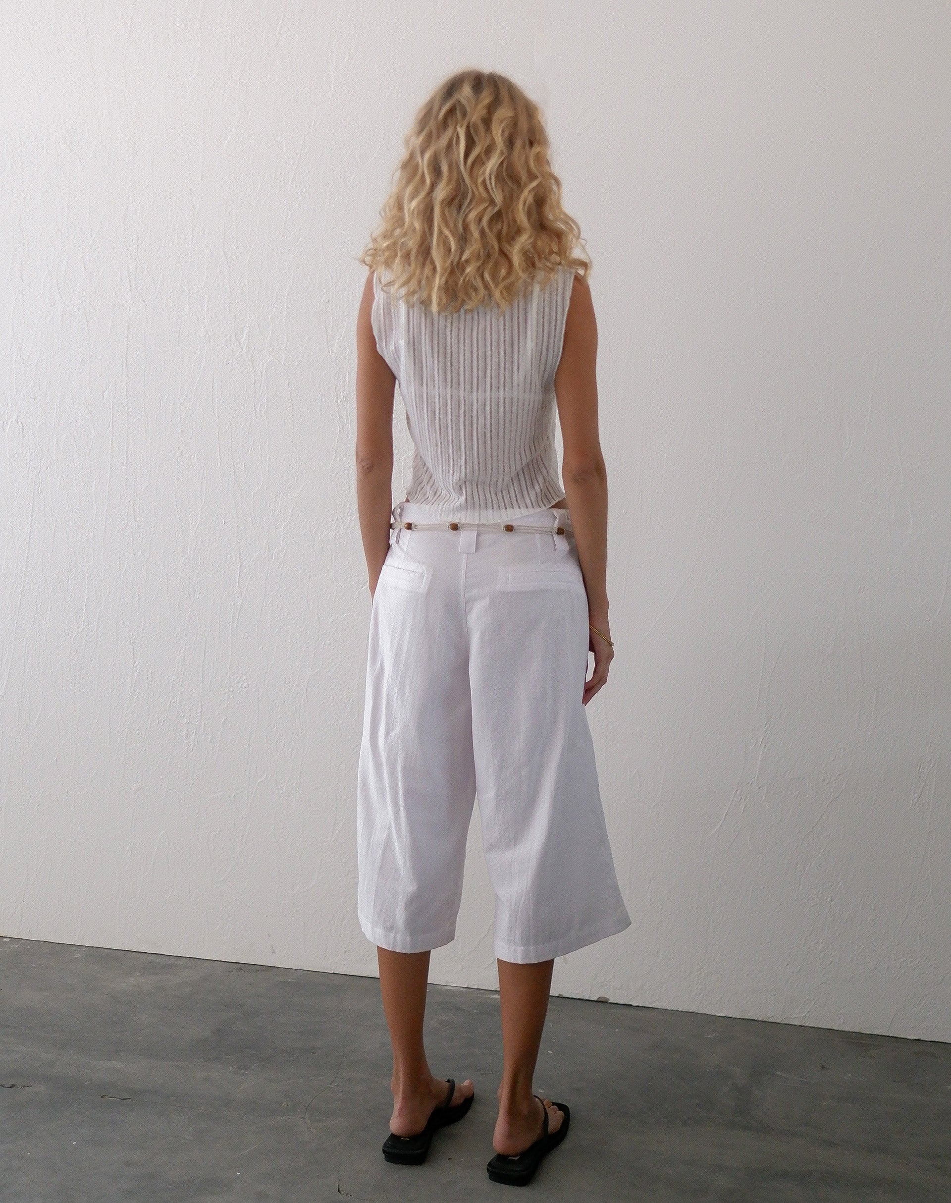 Etta Knitted Vest Top In Ivory - Image 7