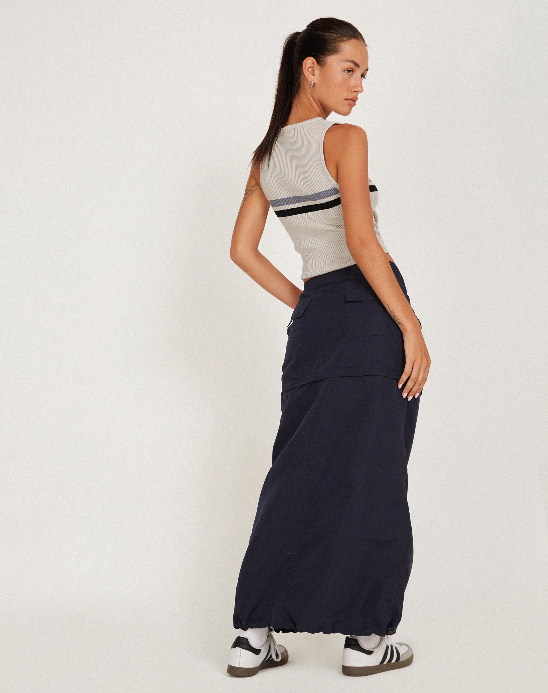 Eudora Detachable Skirt in Navy - Image 3