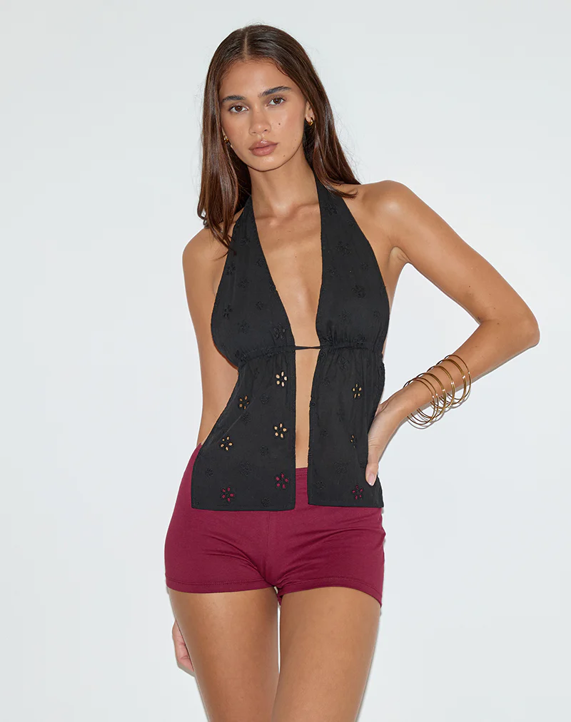 Eunia Short in Burgundy - Image 3