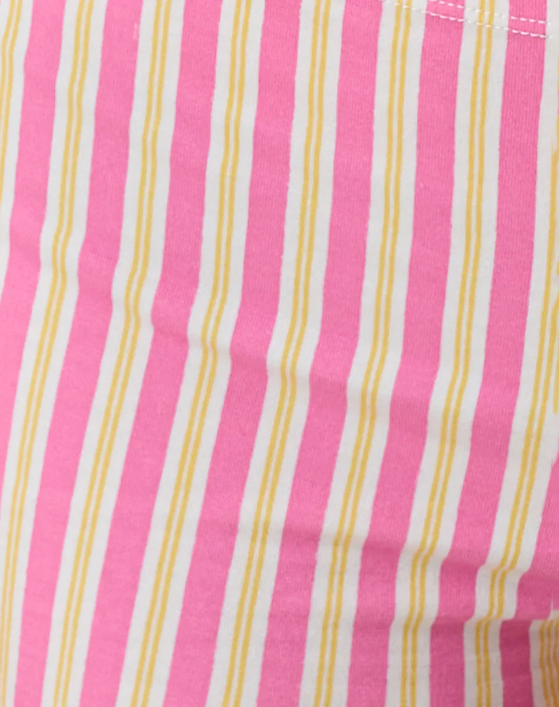 Eunia Micro Shorts in Candy Stripe Pink - Image 6