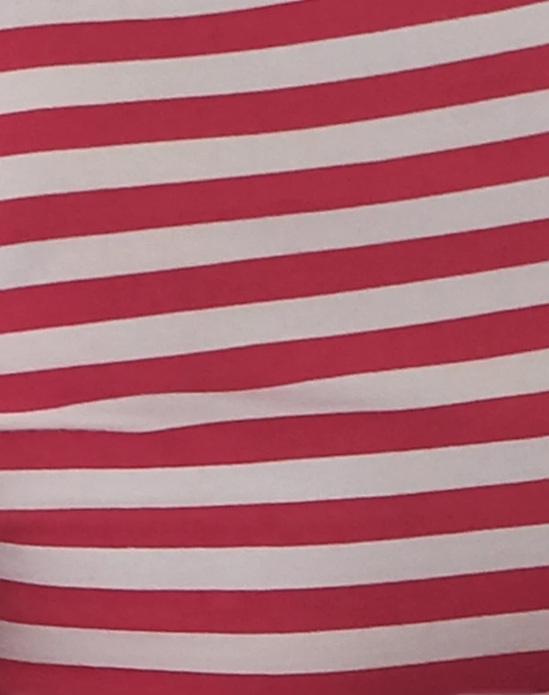 Eunia Micro Shorts in Red and White Stripe - Image 6