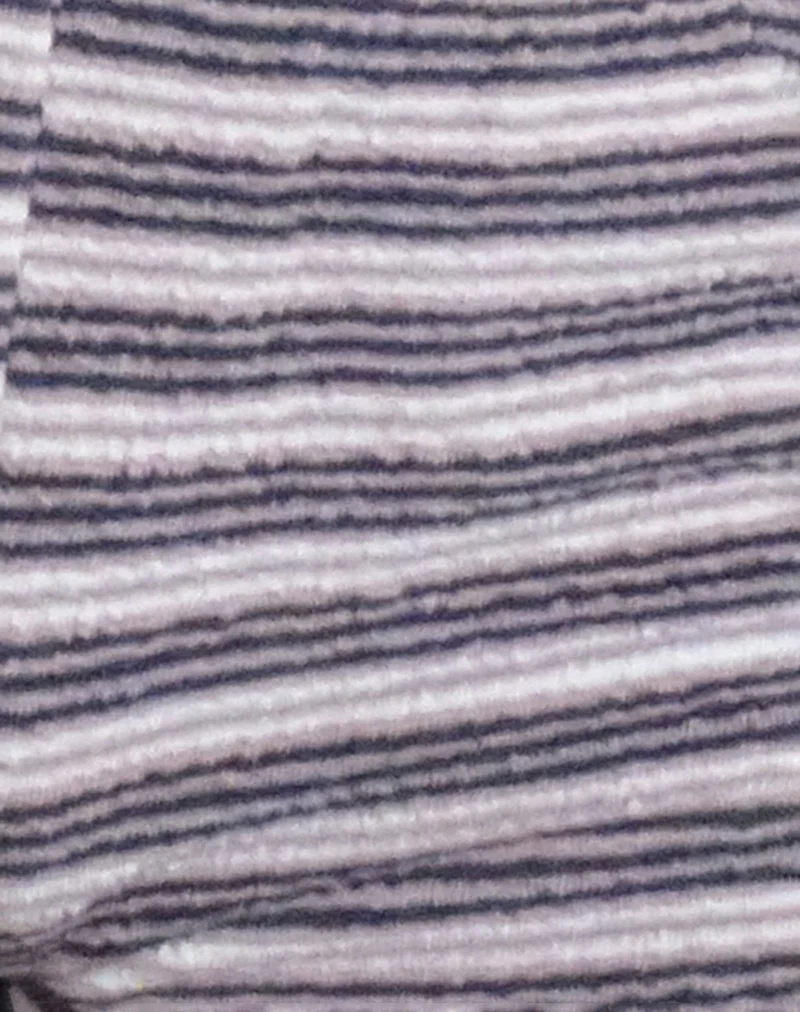 Eunia Micro Shorts in Mauve, Dark Grey and Ivory Stripe - Image 6