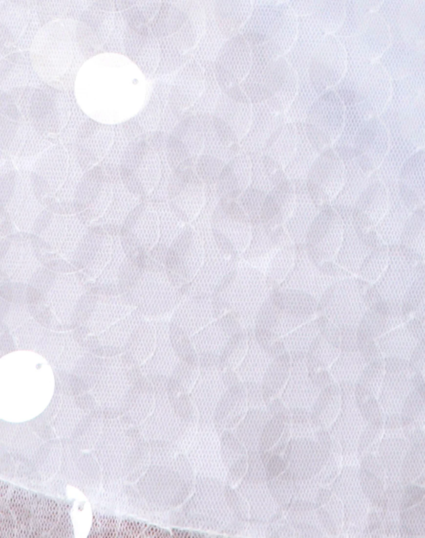 Ewi Mini Skirt in Clear Disc Sequin - Image 5