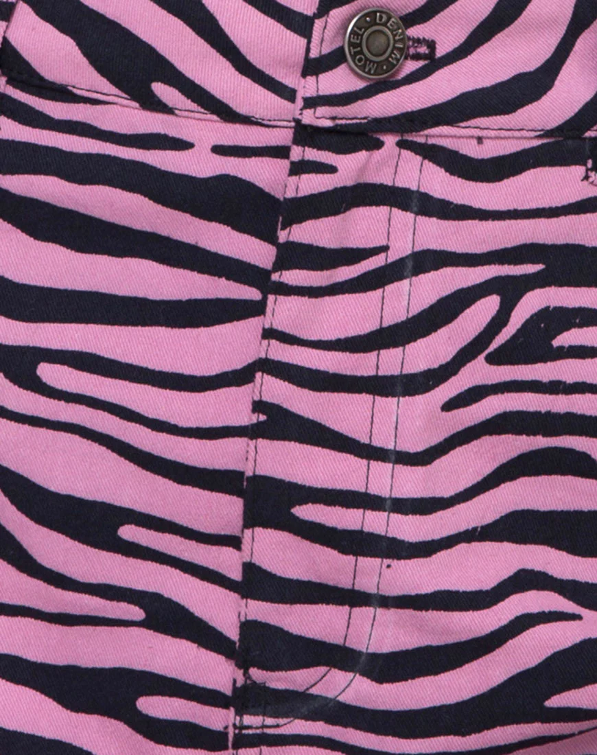 Exni Mini Skirt in Zip's Zebra Pink - Image 5