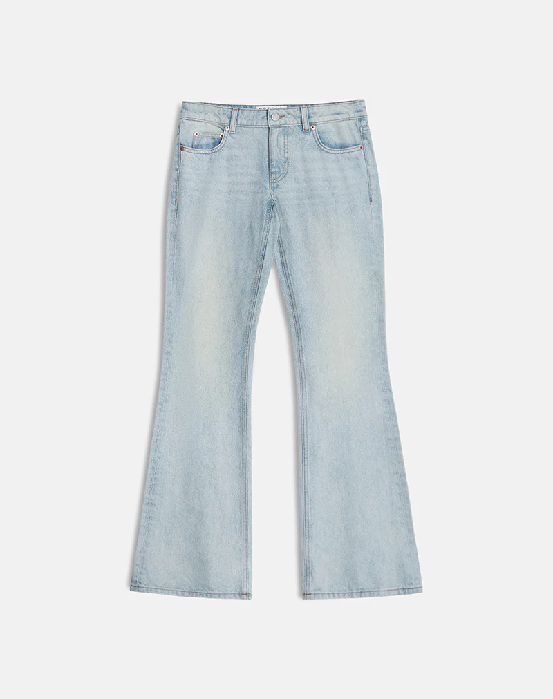 Extra Low Rise Flare in Breeze Blue Wash - Image 5