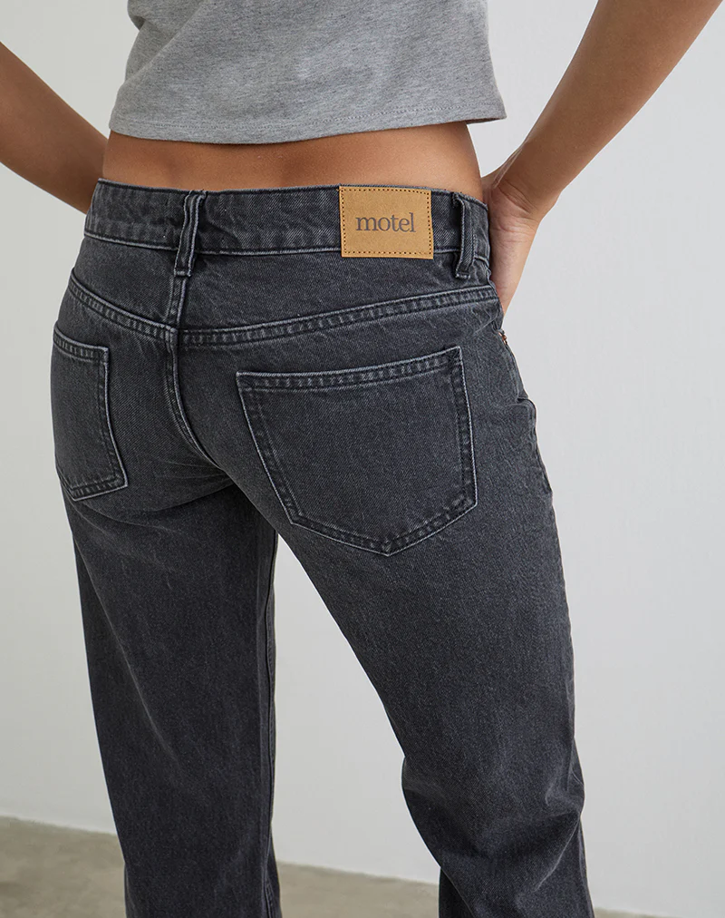 Extra Low Rise Flare Jeans in Vintage Black - Image 3