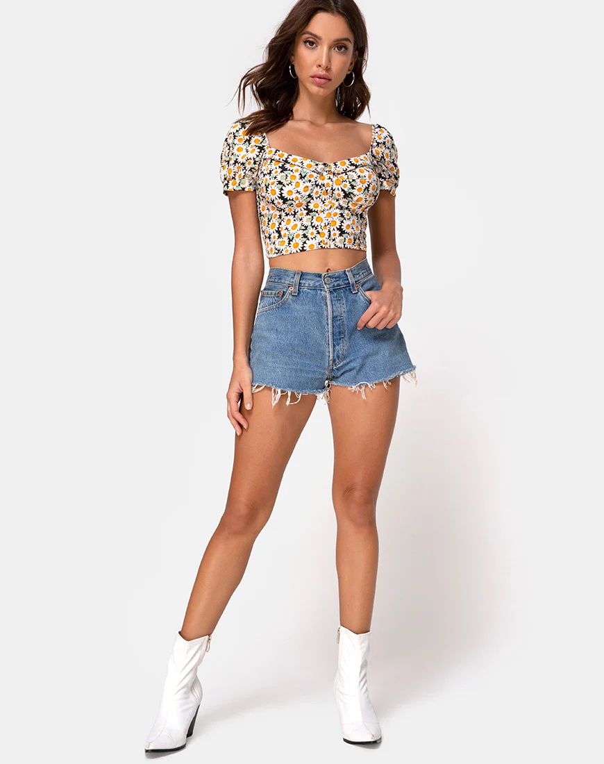 Fahrani Top in Delightful Daisy - Image 3