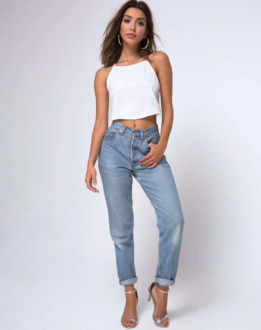 Fair Cami Top in Satin Ivory - Image 3