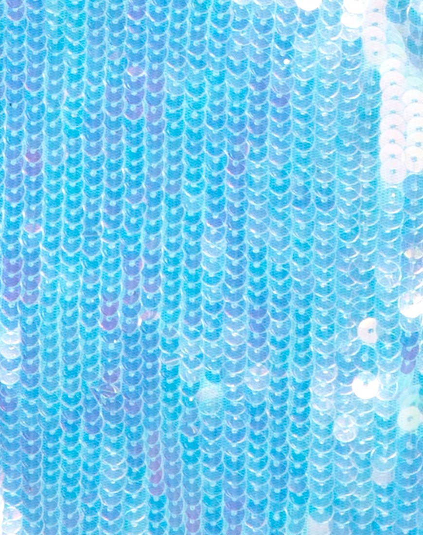 Faith Crop Top in Row Sequin Ice Shimmer - Image 5