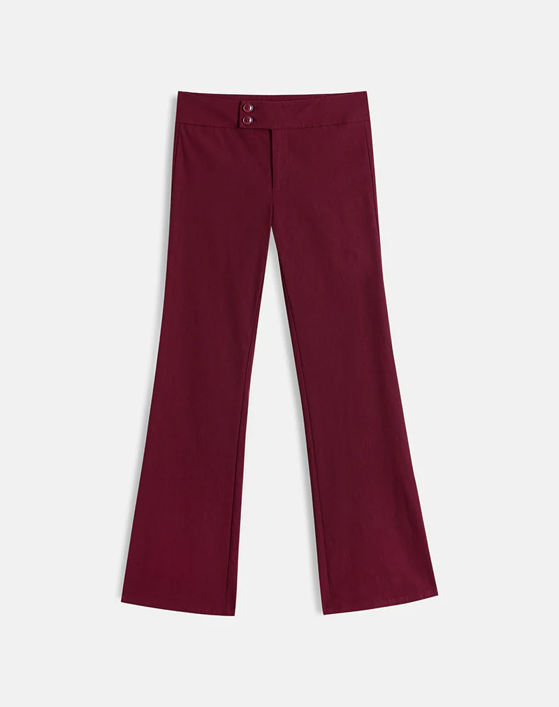 Falita Trouser in Tailoring Burgundy - Image 5
