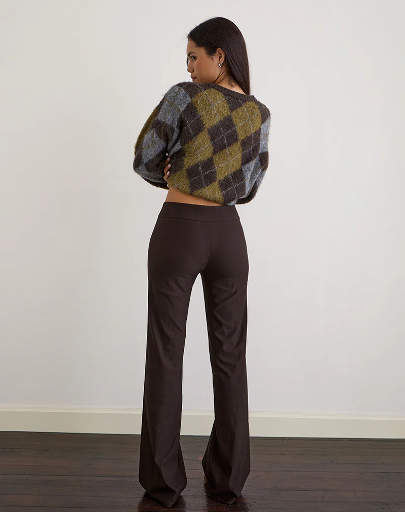 Falita Trouser in Tailoring Dark Brown - Image 5