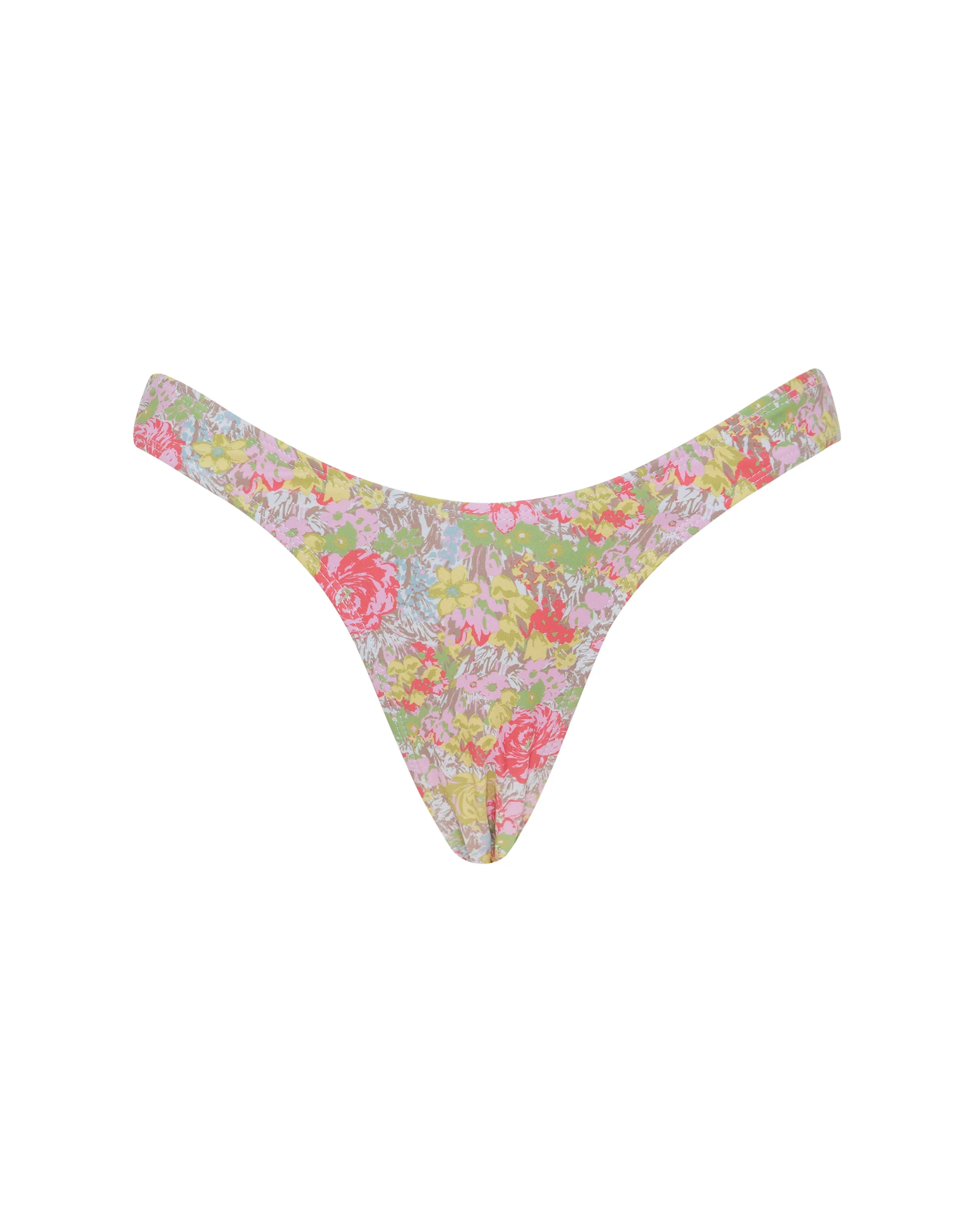 Farida Bikini Bottom in Pink Abstract Floral Swim - Image 5