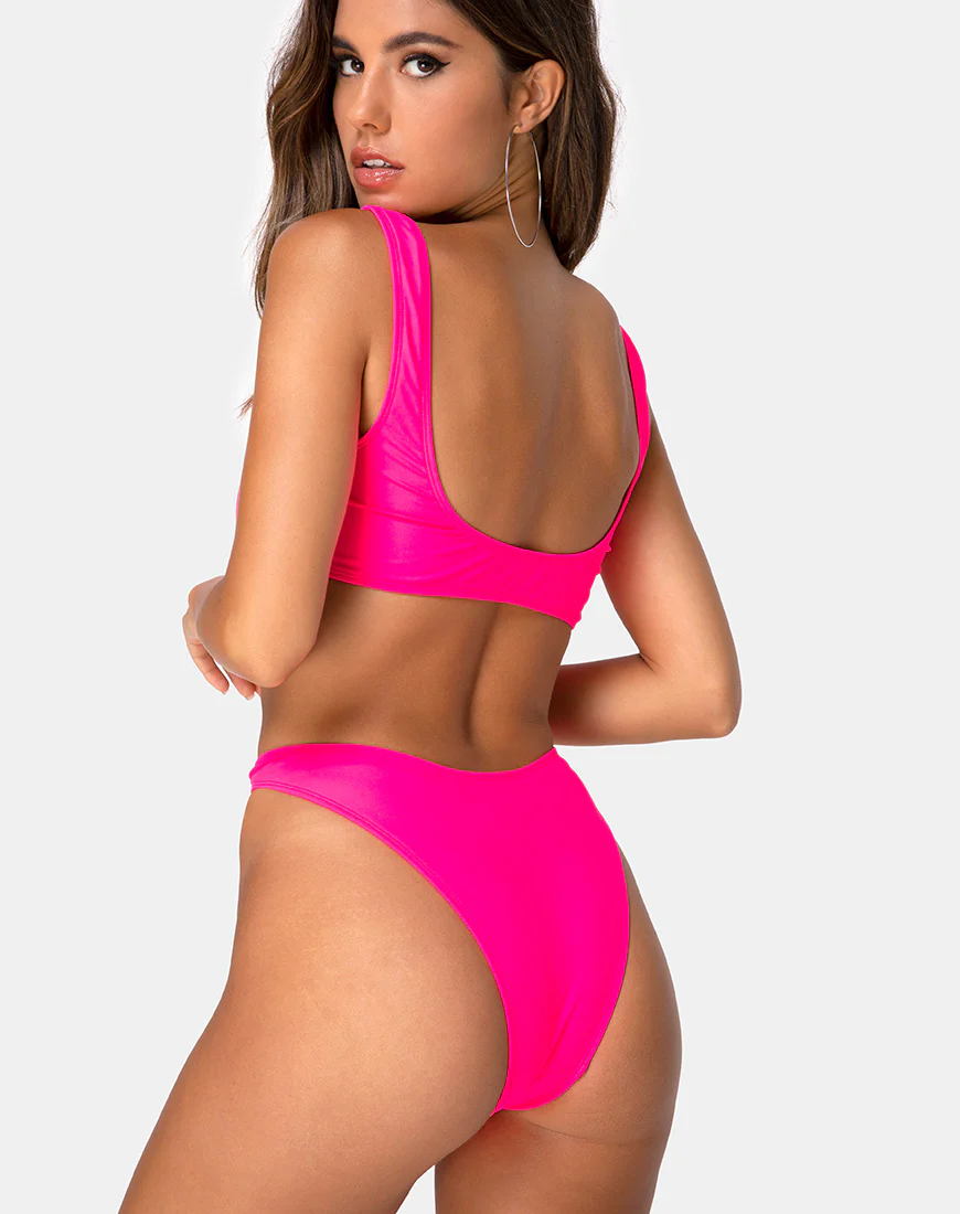 Farida Bikini Top in Hot Pink - Image 2