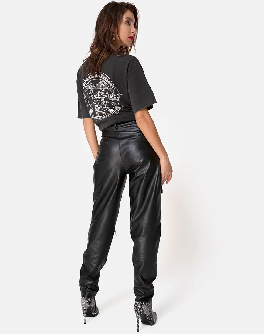 Faroe PU Trouser in Black - Image 3