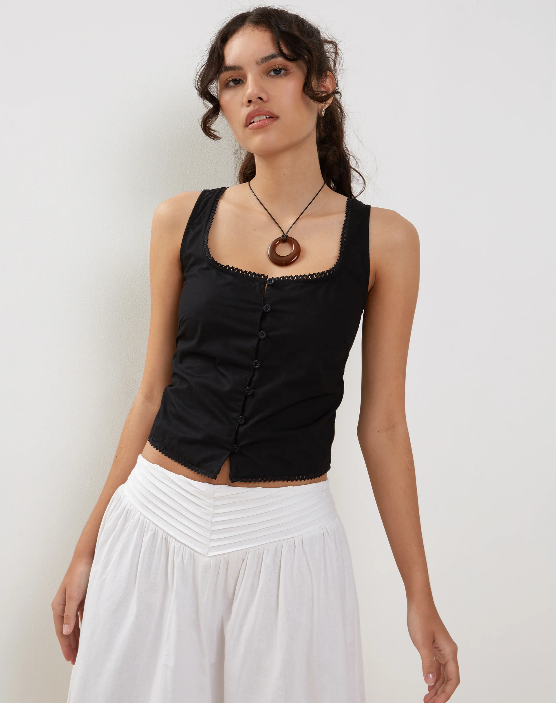 Fawn Top in Poplin Black - Image 2