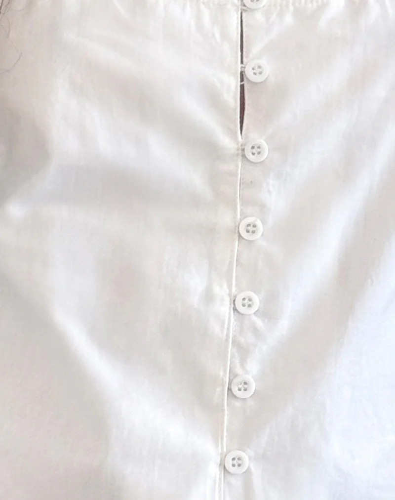 Fawn Top in Poplin White - Image 5