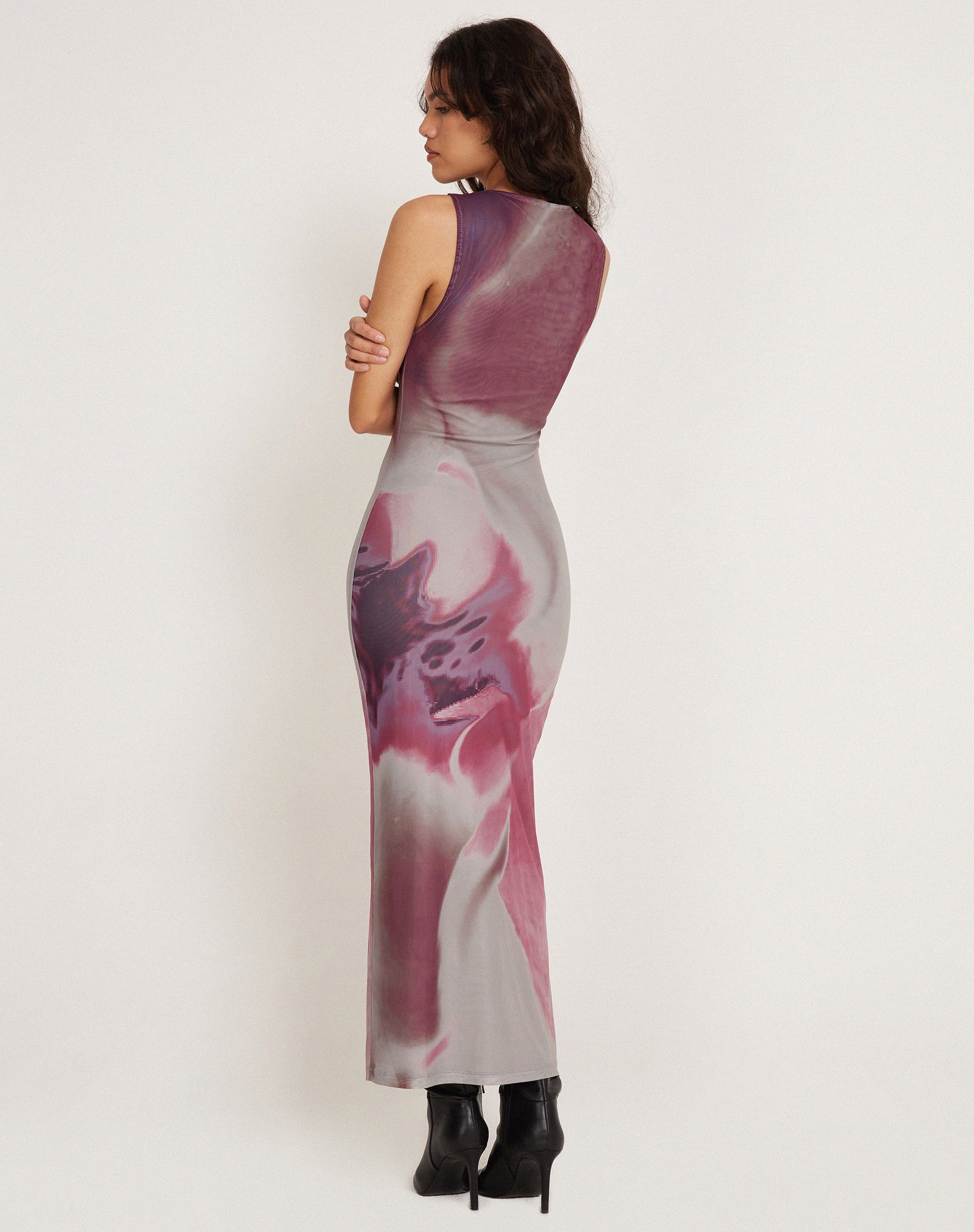 Fayola Printed Maxi Dress in Pink Anatomy of Nature - Image 5