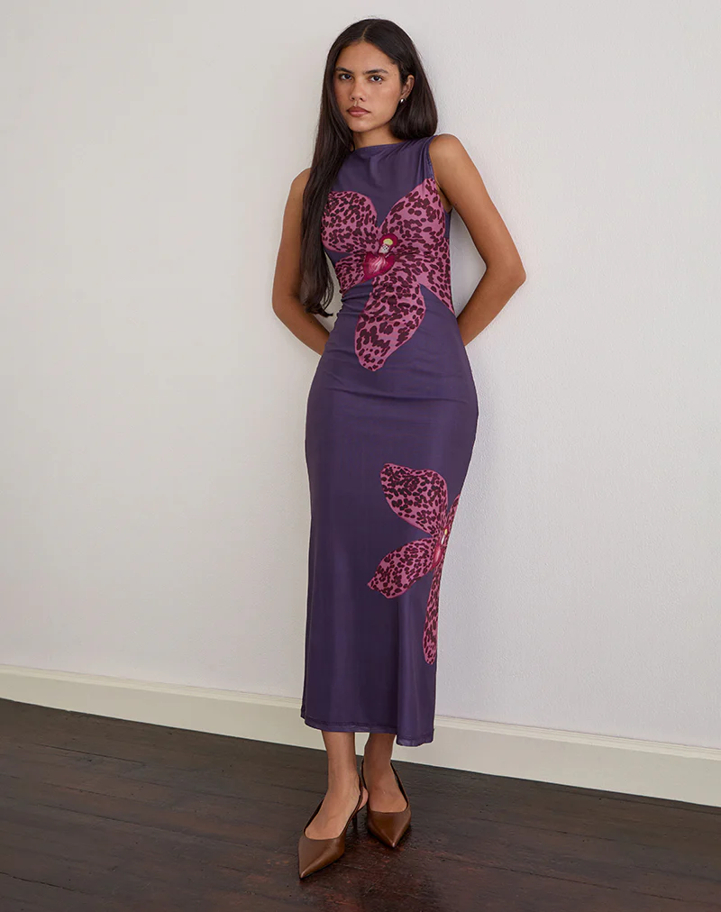Fayola Maxi Dress in Vibrant Orchid Purple - Image 2