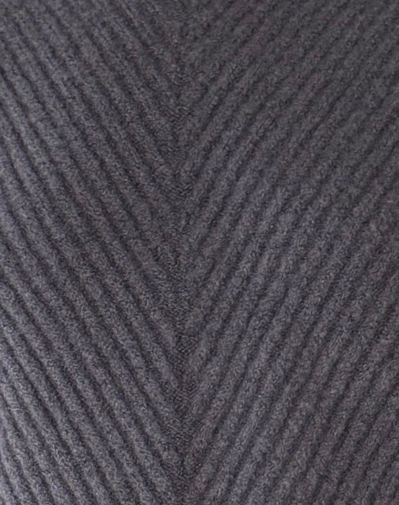 Fergie Asymmetric Knit Jumper in Ocean Storm - Image 6