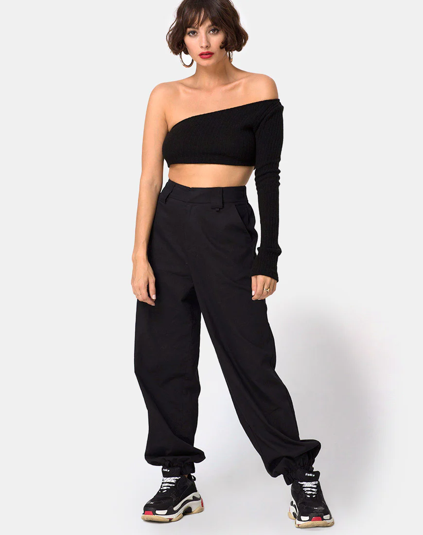 Fiax Top in Rib Black - Image 3
