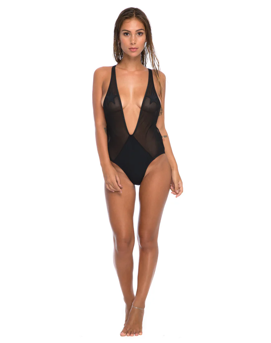 Figg Plunge Swimsuit in Cut and Sew Stars - Image 3