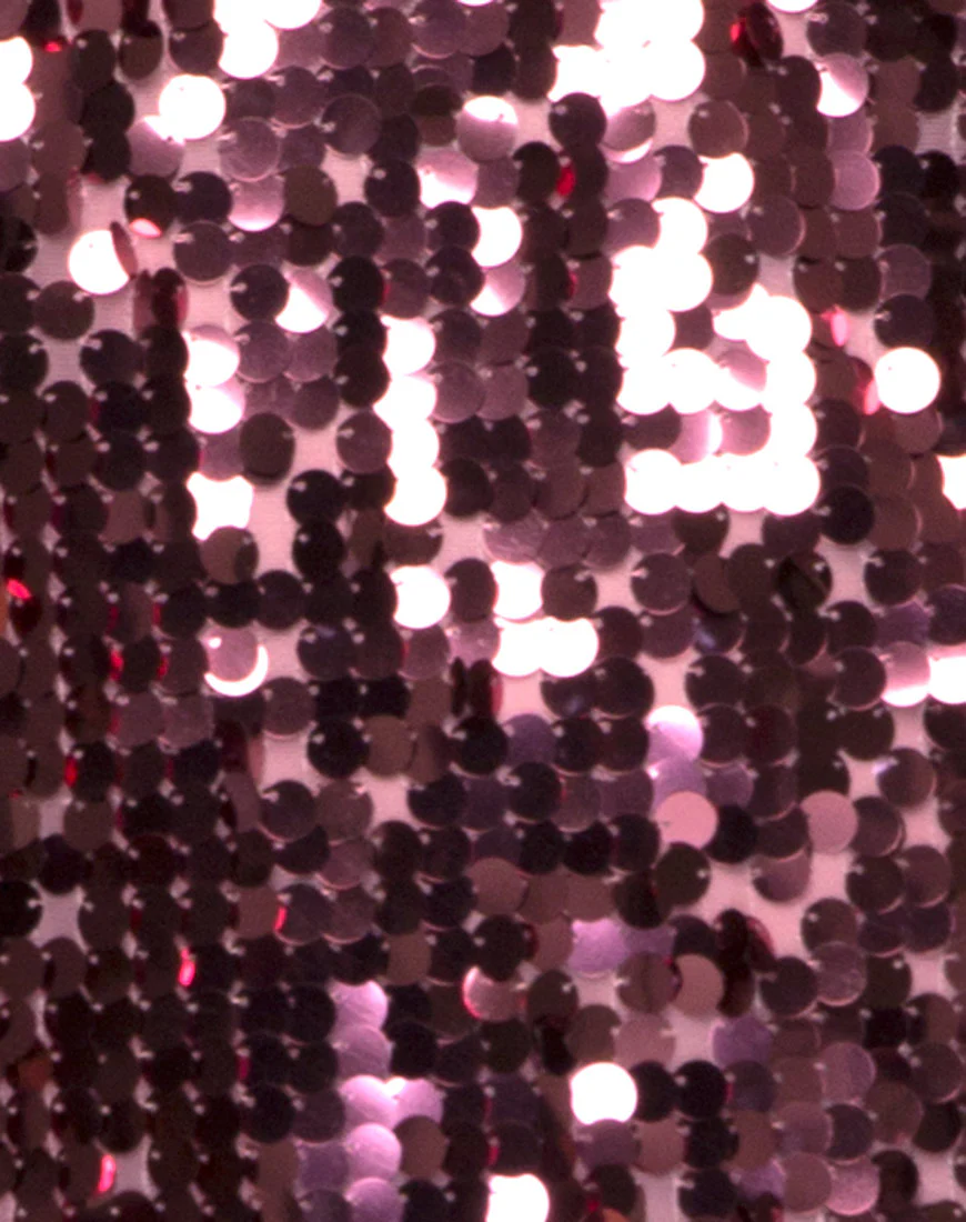 Finn Dress in Metallic Rose Disc Sequin - Image 5
