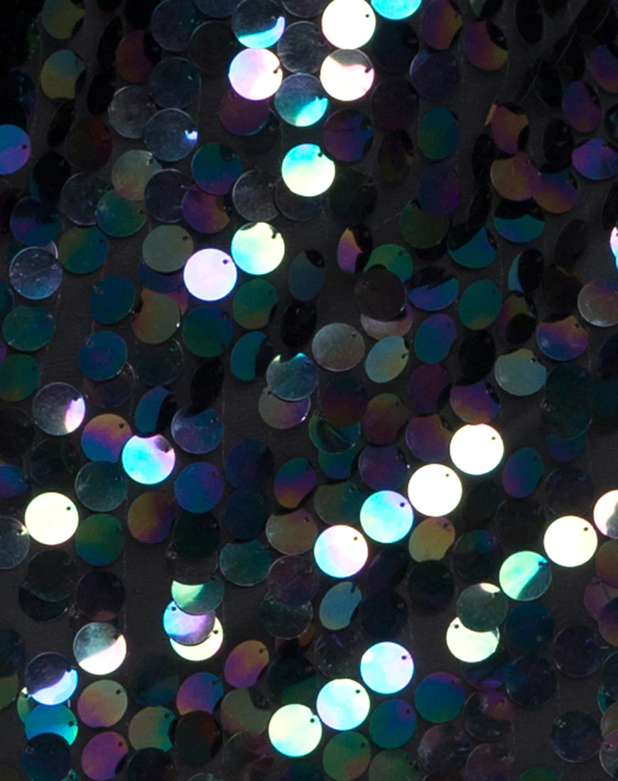 Finn Slip Dress in Black Opal Sequin - Image 5