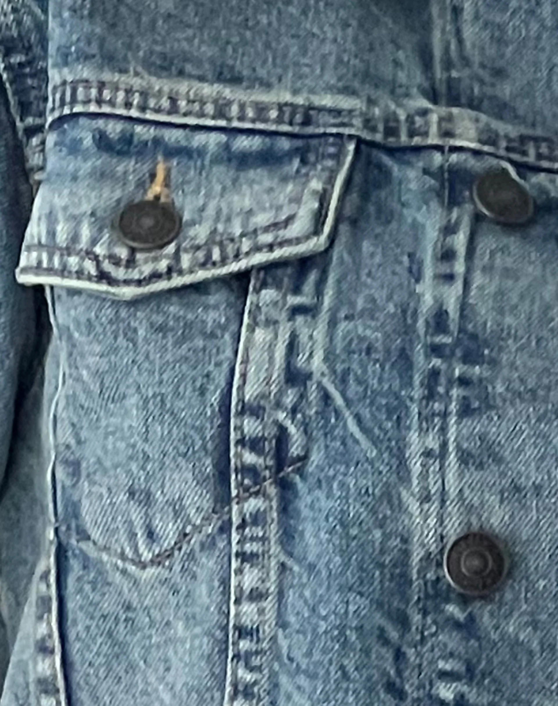 Fitted Denim Jacket in Blue Wash - Image 6