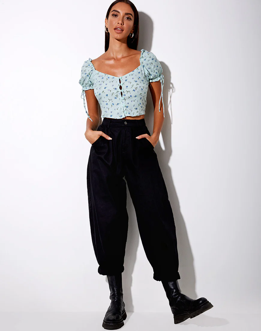 Flaba Top in Pretty Petal Green - Image 4