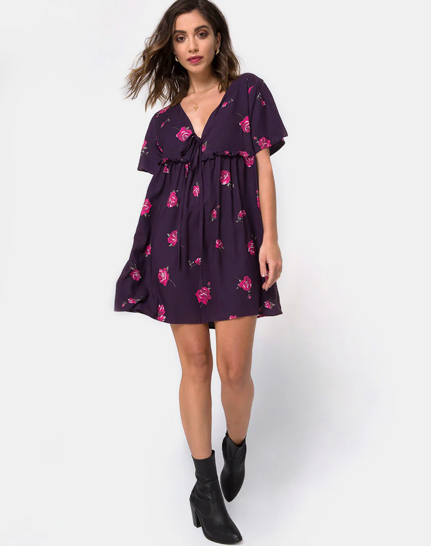 Flawa Mini Dress in Evening Rose - Image 3