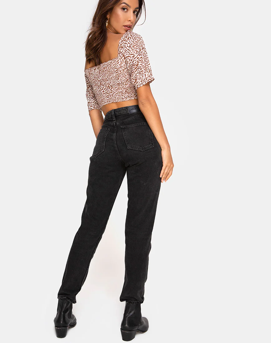 Flory Crop Top in Safari Taupe by Motel - Image 4