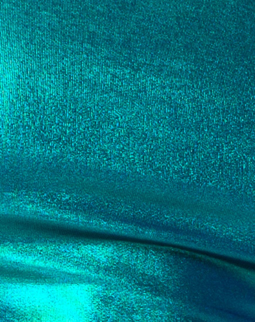Fonda Crop Top in Metallic Petrol - Image 5