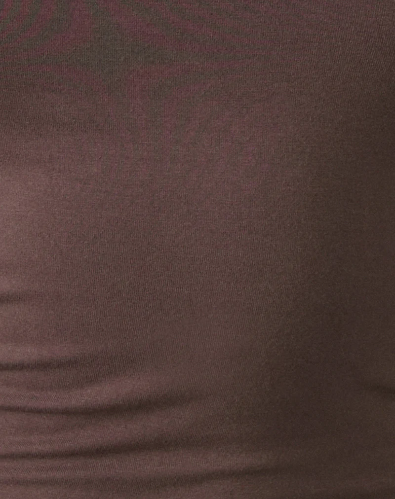 Foster Bandeau Top in Rayon Jersey Deep Taupe - Image 5