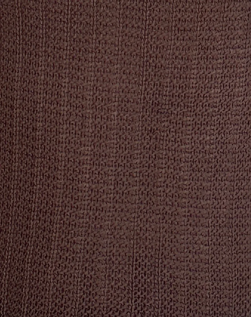 Francine Top in Wide Rib Knit Brown - Image 6
