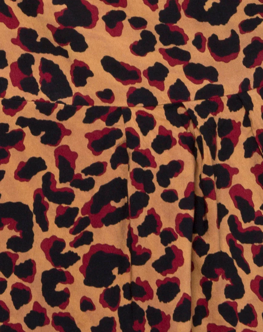 Furia Wrap Dress in Jungle Leopard - Image 5