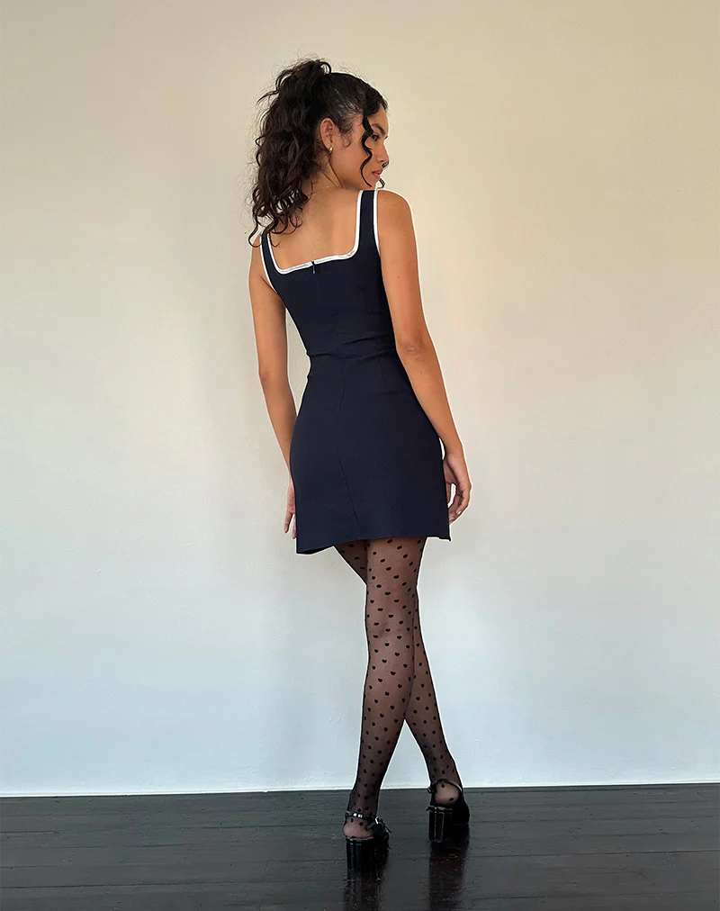 Gabija Tailored Mini Dress in Navy - Image 4