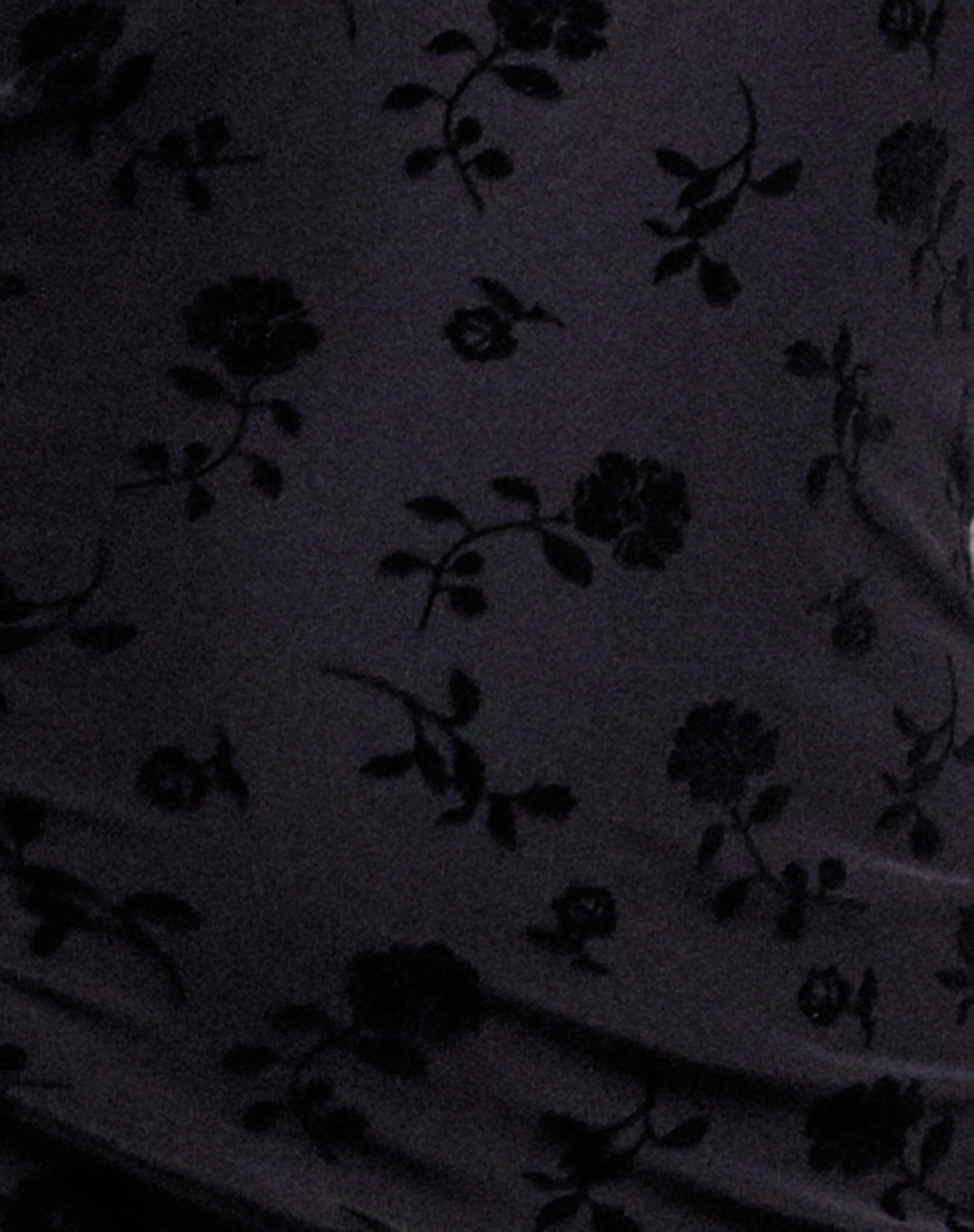 Gabriel Cami Top in Black Floral Flock - Image 7