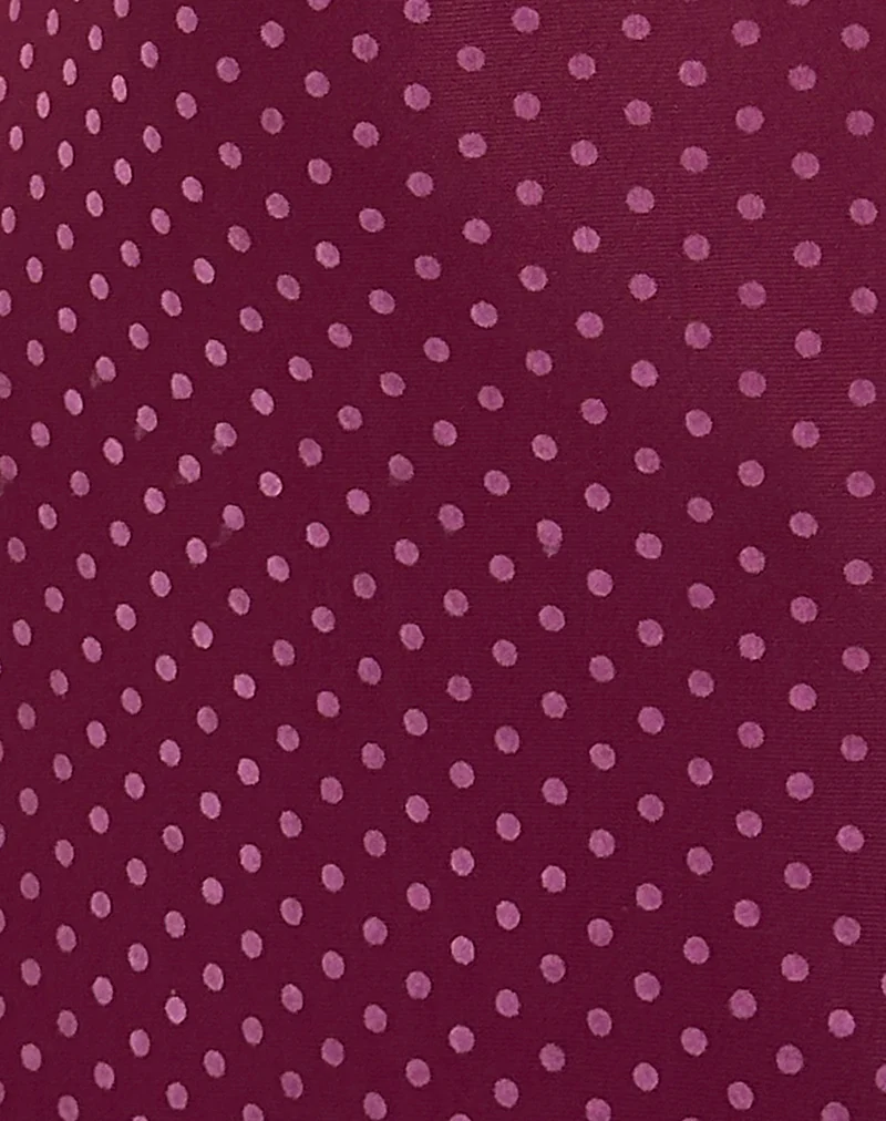 Gabriella Dress in Basic Polka Flock Berry - Image 6