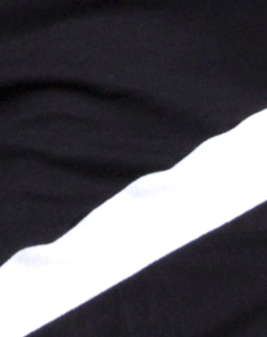 Gadice Off The Shoulder Bodice in Black with White Stripe - Image 5