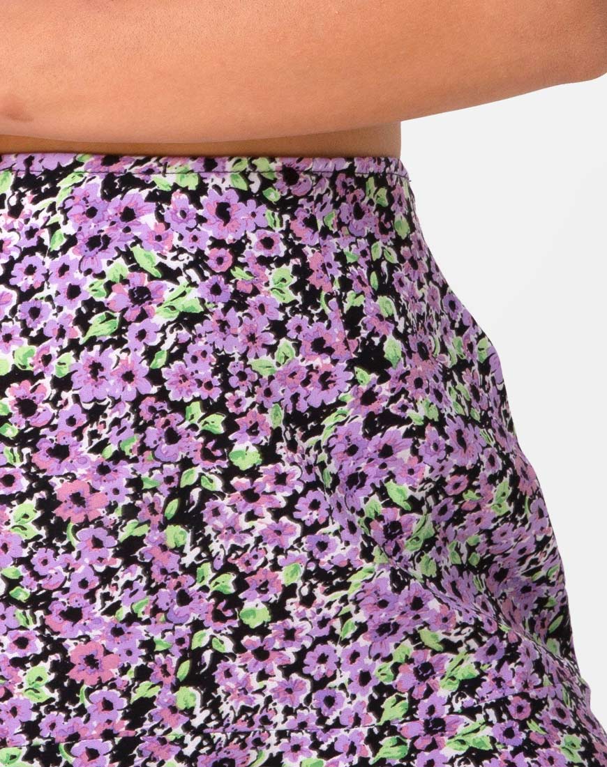 Gaelle Mini Skirt in Lilac Blossom - Image 5