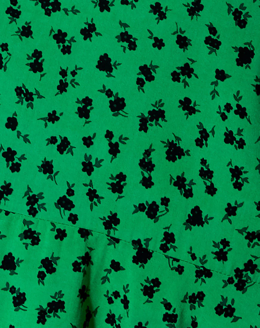 Gaelle Skirt in Dainty Daisy Green - Image 5