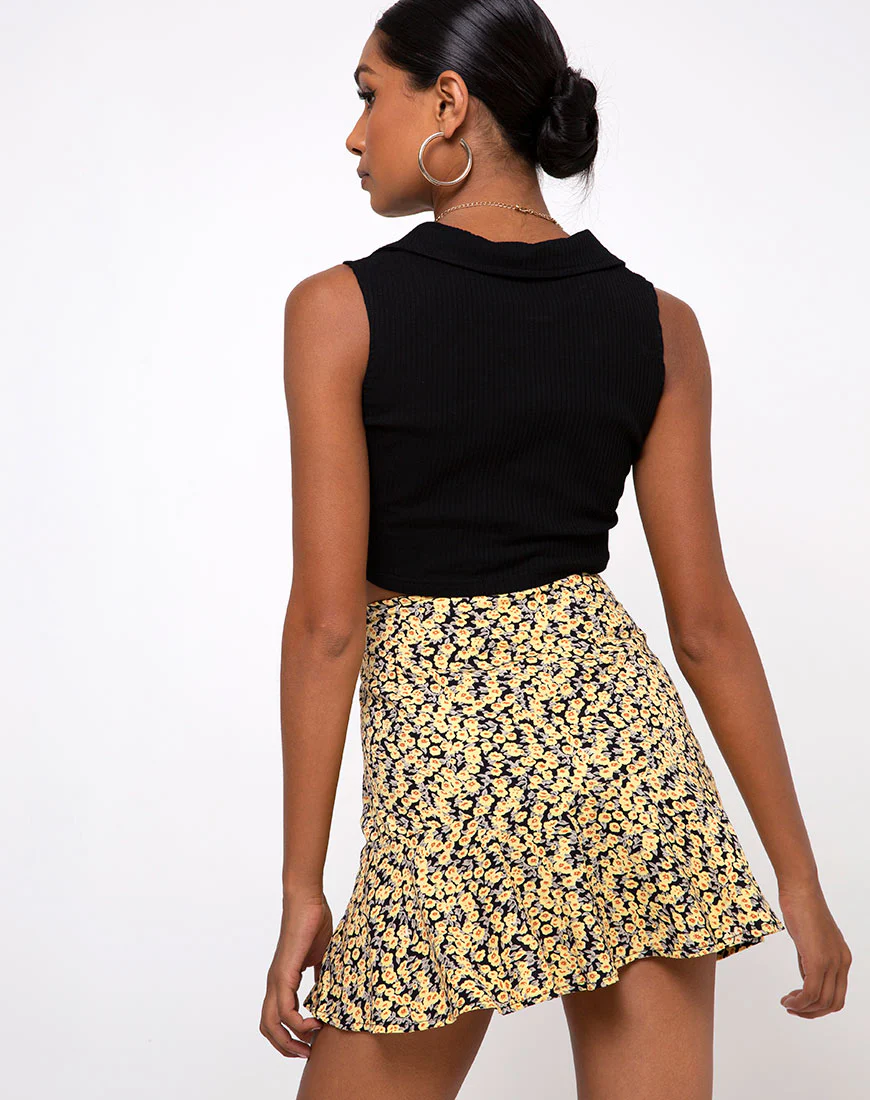 Gaelle Skirt in Mini Bloom Yellow - Image 2
