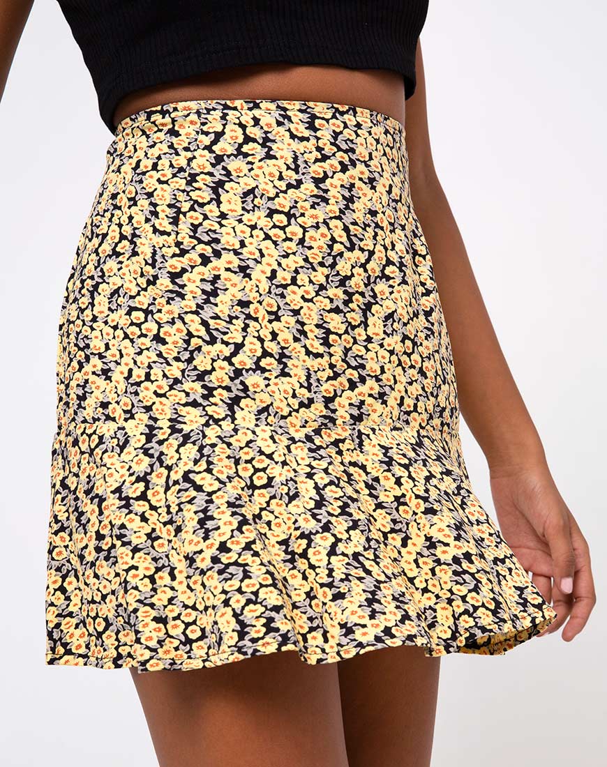 Gaelle Skirt in Mini Bloom Yellow - Image 5
